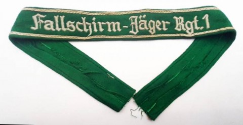 I - MILITARIA STORICA -  - LW    FASCETTA DA MANICA  �Fallschirm-Jager  Rgt. 1�  DA UFFICIALE.			1.100,00