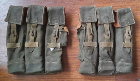 I - MILITARIA STORICA -  - WH-SS   PORTACARICATORI  StG.44 IN TELA E CUOIO.