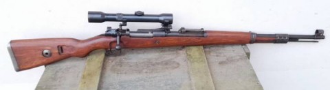 E - ARMI ATTIVE -  - FUCILE MAUSER K98k �dou 43� Sniper � Ottica Zf.39 �K.Kahles Wien H-4x60�.   Attacchi K/K/WIEN  Laterali.
