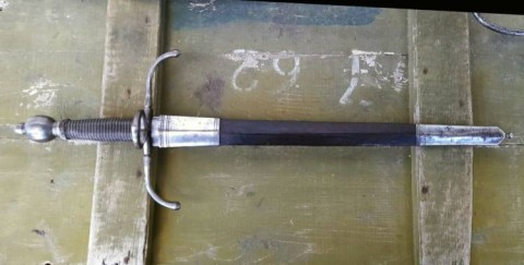 C - ARMI ANTICHE -  - PUGNALE MANO SINISTRA  SEC. XVI  CON FODERO.  VENZIA, MILANO,