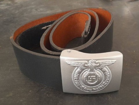 I - MILITARIA STORICA -  - SS    CINTURONE TRUPPA   ALL. �RZM ��..�    COPIA	