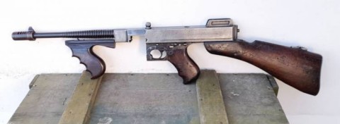 F - ARMI DISATTIVATE -  - FUCILE MITR.  THOMPSON  M.1928 A1 + IMP. ANT. + SERBATOIO CIRC,  
