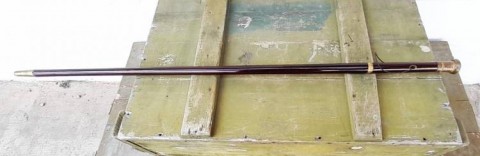  -  - ELEGANTE  BASTONE ANIMATO  CON FORNIMENTI IN OTTONE.  SEC. XVIII/XIXX.