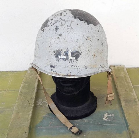 I - MILITARIA STORICA -  - USN     ELMETTO M.1  GANCI FISSI  II GM  MIM. GRIGIO CHIARO NAVY. 