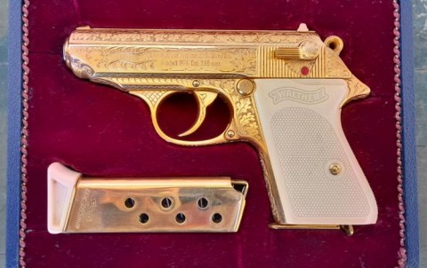 E - ARMI ATTIVE -  - PISTOLA  WALTHER PPK �GOLD�.  Cal. 7,65 Br.	